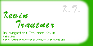 kevin trautner business card